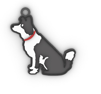 collie dog keychain animals 3d print model - Mito3D