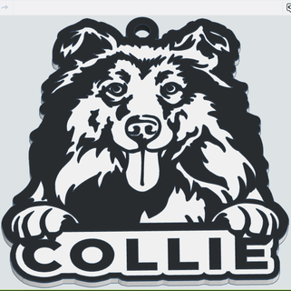 collie keychain dog breed mascot miniature 3d printing pet gift decoration charm life companion elegance canine beauty love dogs animal admirer loyalty sophistication faithful friendship 3d print model - Mito3D