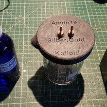 colloïdal or argent cuivre couvercle électrodes 3d print model - Mito3D