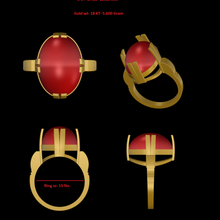 collor stone ring jewelry 3d print model - Mito3D