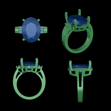 collor anel de pedra jóias 3d print model - Mito3D