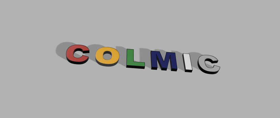 colmic letter hood 3d print model - Mito3D