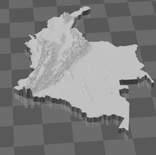 Colombia 3d carta geografica topografia 3dmap qgis America latina 3d print model - Mito3D