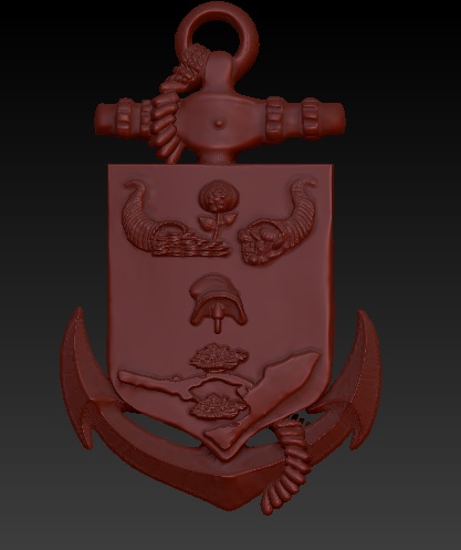 colombia armed forces shield navy national police force 3D print model - Mito3D
