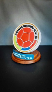 colombien football fédération bouclier trophée Colombie manteau bras monde Sud américain prix logo sport décoration assiette Amérique tasse conmebol 3d print model - Mito3D
