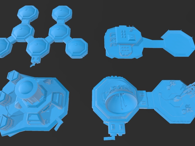 koloni ay YILDIZI modül kentsel merkez oyuncak oyuncaklar Mars 3D print model - Mito3D