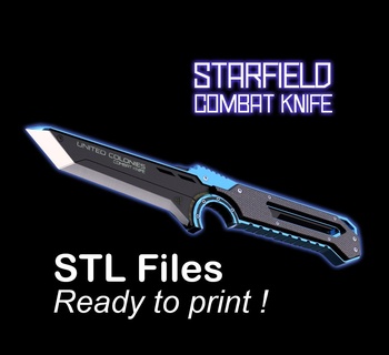 colonies combat knife - starfield cosplay replica gun 3d print model - Mito3D