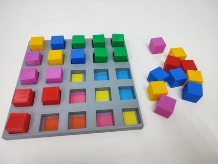 colore codice impostato alzheimer cognitivo stimolazione codifica gioco 3d print model - Mito3D