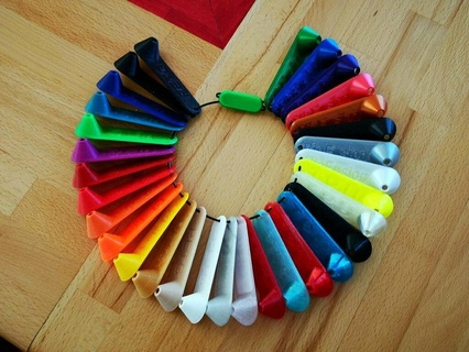 color fan color fan color sample color color swatch fan color filament filament swatch material swatch sample swatch test 3d printer accessories  3d print model - Mito3D