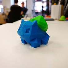 color low-poly bulbasaur game 3d print model - Mito3D