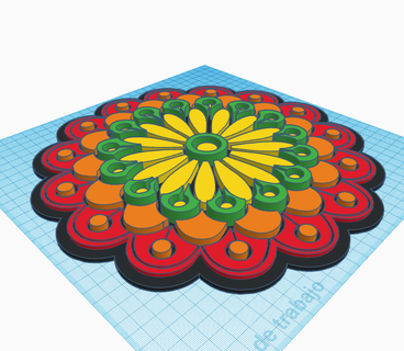 renk mandala çeşitli meditasyon reiki Hindu 3d print model - Mito3D