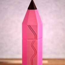 renk kalem box okul gadget Kutu poli durum kılıf çocuklar 3d print model - Mito3D