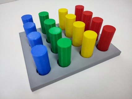 Couleur séquence Jeu alzheimer cognitif stimulation codage formes couleurs 3d print model - Mito3D