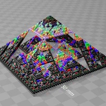 color stierpinsky pyramid art math 3d print model - Mito3D