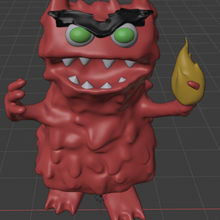 coloré monstre fureur rage personnage anna jouets Couleur 3d print model - Mito3D