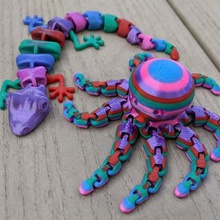 colored octopus lizard multi-color multicolor segmented toy toy_game_accessories 3d print model - Mito3D