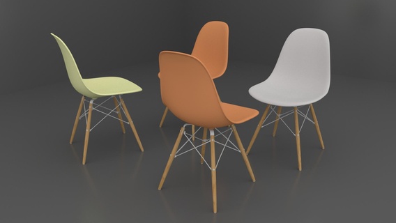 renkli sandalyeler banka sandalye bilgisayar renkler renk düşük poli oturma yeri ofis tasarım mobilya klasik nostaljik sokak Komşuluk video oyun birlik salon 3d print model - Mito3D