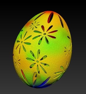 vistoso Pascua Resurrección huevos huevo 3d Arte bellamente pintado 3dprinting lavable aguade resina mano decoración navideña idea regalo easter2023 primavera bricolaje diy 3d print model - Mito3D