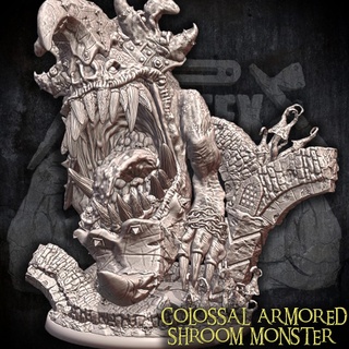 colossal mushroom armored monster squigg Art beast cave monster ork goblin orc bad moon  3d print model - Mito3D