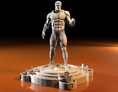 colosal titán hembra estatua blindado aot ataque 3dprinting esculpir 3d print model - Mito3D
