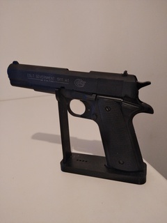 colt 1911 gun display stand trap 3d print model - Mito3D