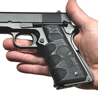 colt 1911 wrap around ergo grip - punisher pistol 3d print model - Mito3D