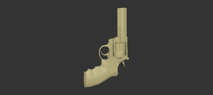 poulain Roi cobra cible pistolet modèle cuir moule 3d print model - Mito3D