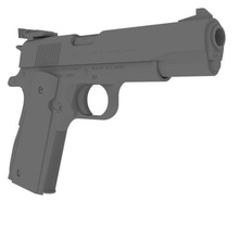 puledro m1911 1944 pistola arma 3d print model - Mito3D