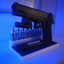 colt m1911 co2 softair gun support gadget pistol holder stand 3d print model - Mito3D