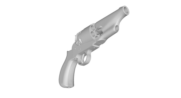 colt pietta army snub nose functional replica 1860 revolver wild west prop toy vintage classic civil war 3d print model - Mito3D