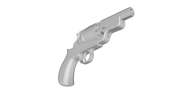 potro pietta marinha snub nariz funcional réplica 1851 revólver selvagem oeste suporte brinquedo vintage clássico Civil guerra 3d print model - Mito3D