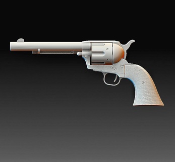 colt sa m1873 weapons art gadget bullet guns high poly 3d print model - Mito3D