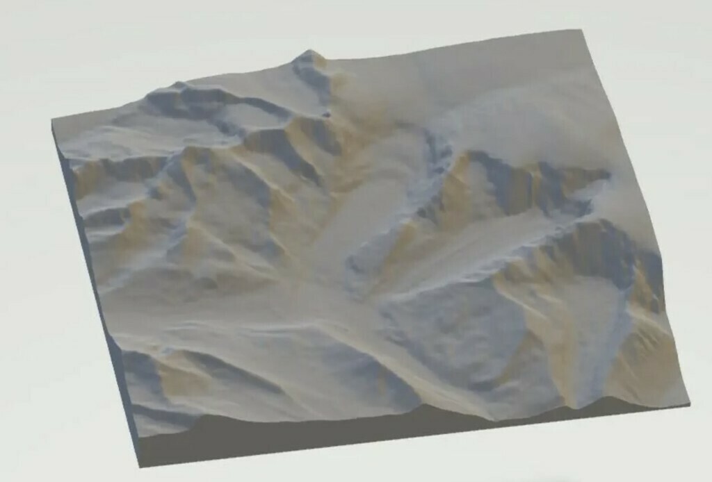 Columbia campo Hielo alberta Canadá banff nacional parque jaspe montañas montaña topografía Montañas Rocosas rocoso escaneos réplicas 3D print model - Mito3D