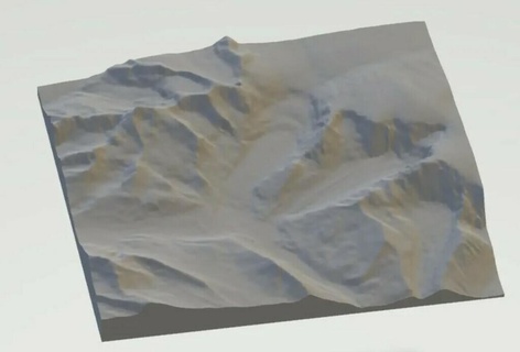 colombie champ glace alberta Canada Banff nationale parc jaspe montagnes Montagne topographie Rocheuses rocheux scans répliques 3d print model - Mito3D