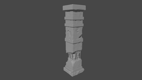 column scifi steampunk wargame war hammer architecture game 3d print model - Mito3D