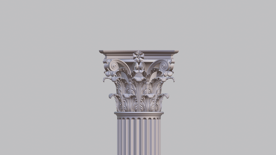 column capital - corinthian column capital corinthian ornament greek classical  3d print model - Mito3D