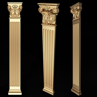 column capital 0703 corinthian baroque roccoco classic marble b3d 1d oantique 3dmodel cnc stl plaster molding decoration carving 3d print model - Mito3D
