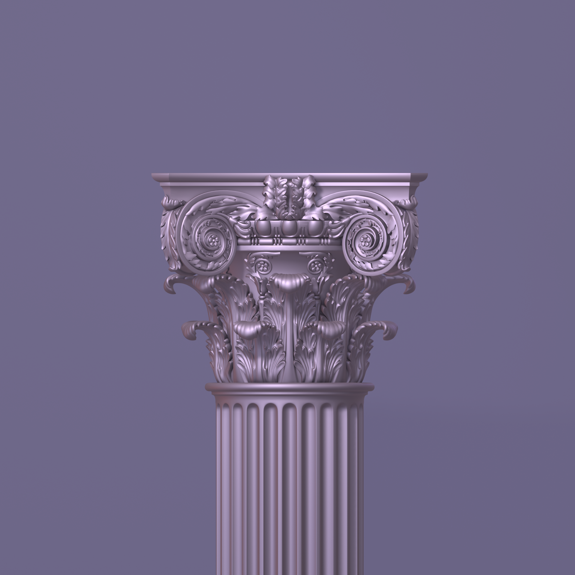 Säule Hauptstadt zusammengesetzt Ornament griechisch klassisch Architektur 3D print model - Mito3D
