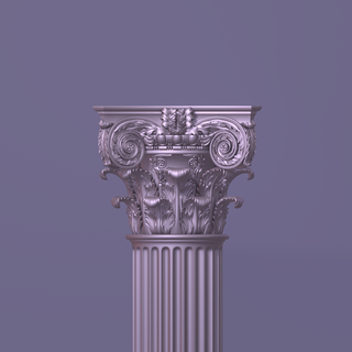coluna capital composto coluna capital composto enfeite grego clássico arquitetura 3d print model - Mito3D