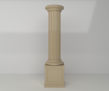 colonne carré piédestal 02 décoration sculpté 3dmodel décor 3d print model - Mito3D