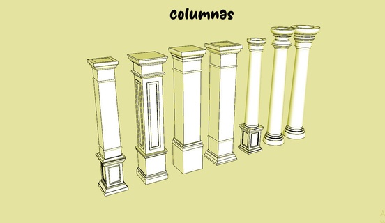 colonne scultura Casa colonna modello decorazione 3d print model - Mito3D