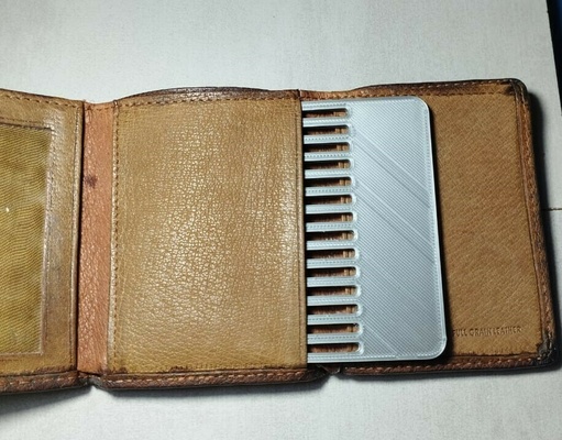 tarak edc minimalist kentsel banyo anahtarlık kart cüzdan portföy sırt çantası bakım kuaför berber dükkanı saç 3d print model - Mito3D
