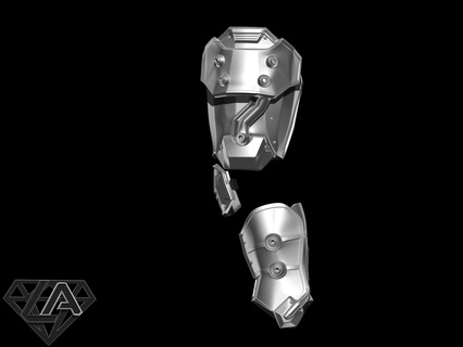 combate armadura noche centinela pierna 3d impresión modelo condenar juego cosplay guerrero brazo proteccion airsoft 3d print model - Mito3D