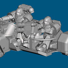 combat motorcycle 28mm game games 3d print model - Mito3D
