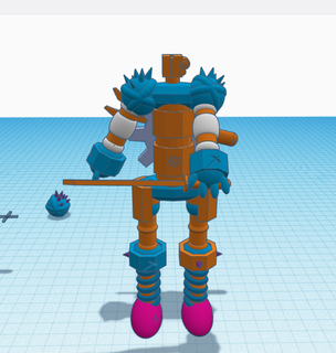 mücadele robot savaş 3d print model - Mito3D