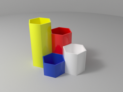 combinable pots jardinières pot bol récipient 3d print model - Mito3D
