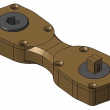 combiné 1 4 hexadécimal rochet outil outils ingénierie 3d print model - Mito3D