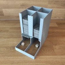 combined card holder dice tower 3d print model - Mito3D