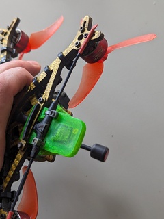 combined gps + immortal-t antenna mount aos 35 fpv drone tbs immortal foxeer 12 3d print model - Mito3D