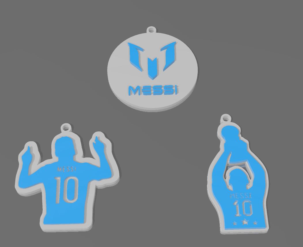 combo messi llave anillos joyería joya logo mundo taza cabra amante justo argentina Abuelo fútbol barsa 3D print model - Mito3D